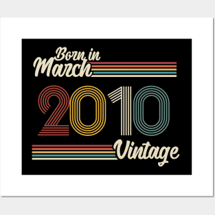 Vintage Born in March 2010 Posters and Art